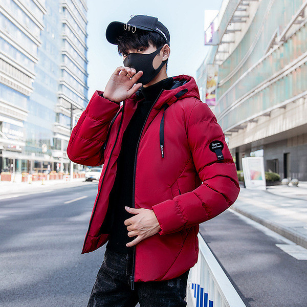 Modern férfi téli kabát kapucnival több színben