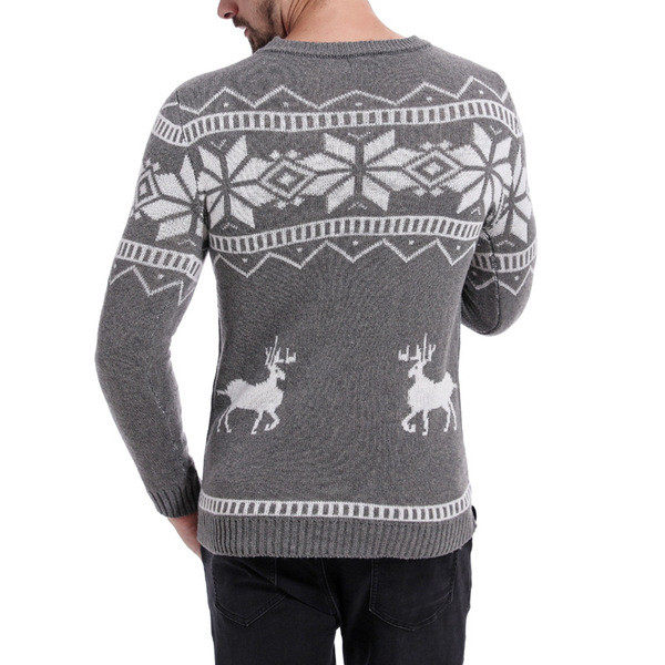 Kényelmes férfi mintás pulóver három színben