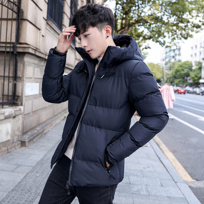 Napi férfi téli kabát fekete és kék színben