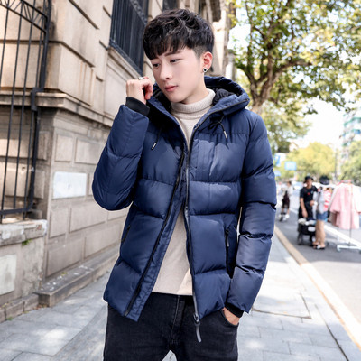 Napi férfi téli kabát fekete és kék színben