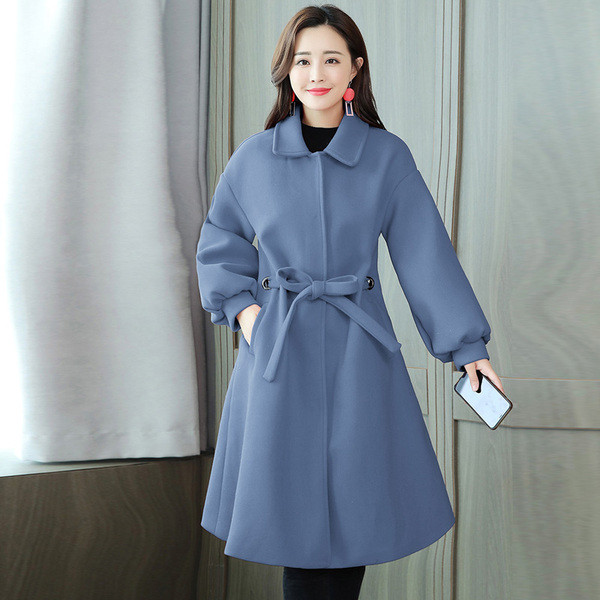 Női kabát övvel több színben - szabású modell