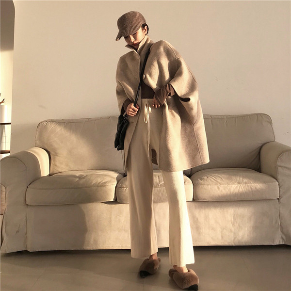 Palton elegant de damă în negru și maro