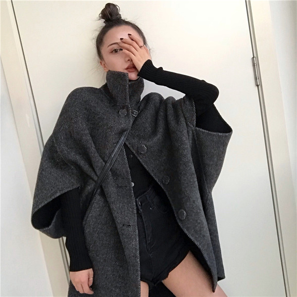 Palton elegant de damă în negru și maro