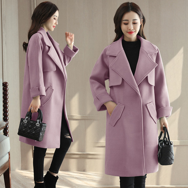 Palton elegant de dama cu buzunare in trei culori