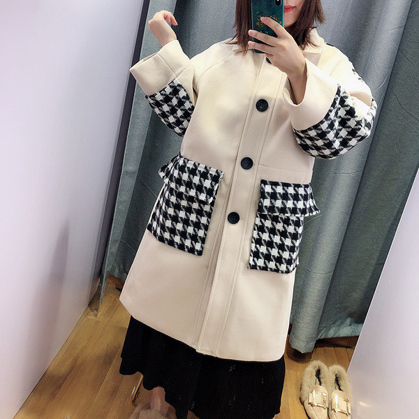 Új női kabát nagy zsebekkel, két színben