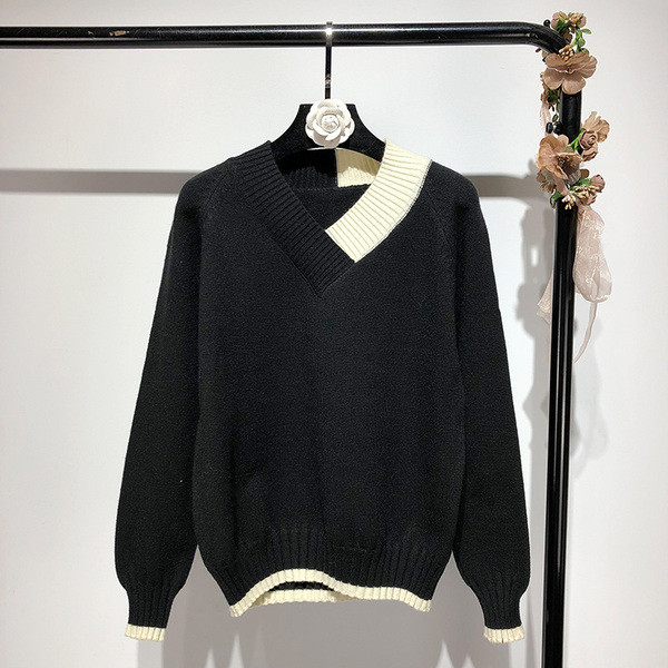 Puha női pulóver V-nyakkal, három színben