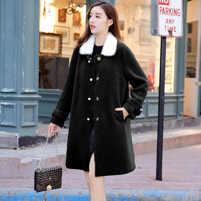 Puha női kabát pehelygallérral, három színben