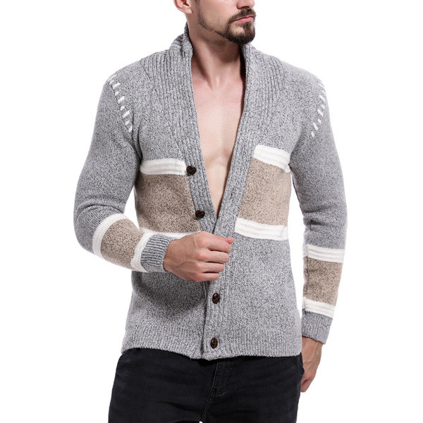 Alkalmi férfi vastag mellény két színben gombokkal