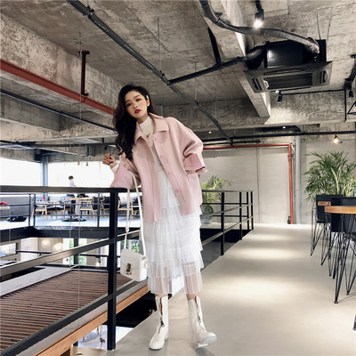 Елегантно палто в три цвята