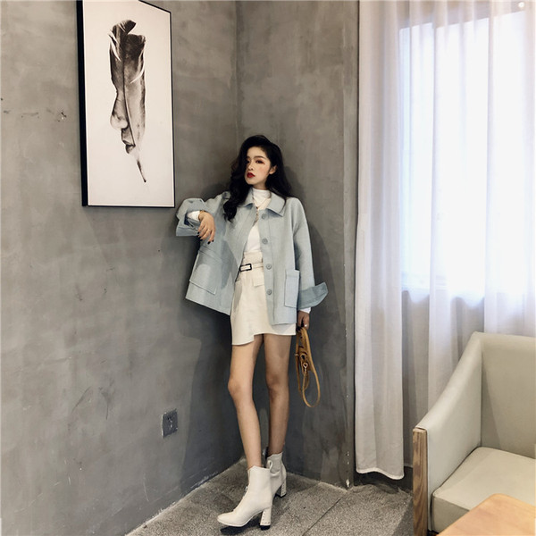 Елегантно палто в три цвята