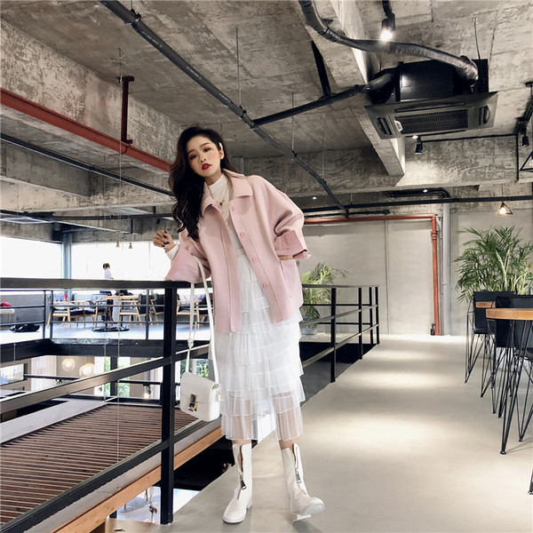 Елегантно палто в три цвята