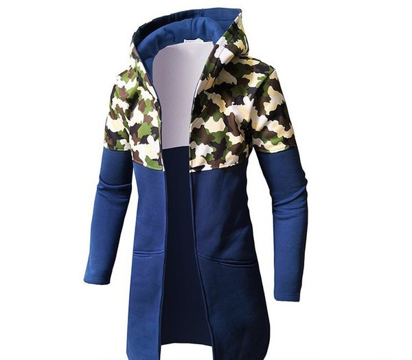 Cardigan lung barbatesc elegant cu gluga in mai multe culori