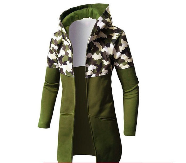 Cardigan lung barbatesc elegant cu gluga in mai multe culori