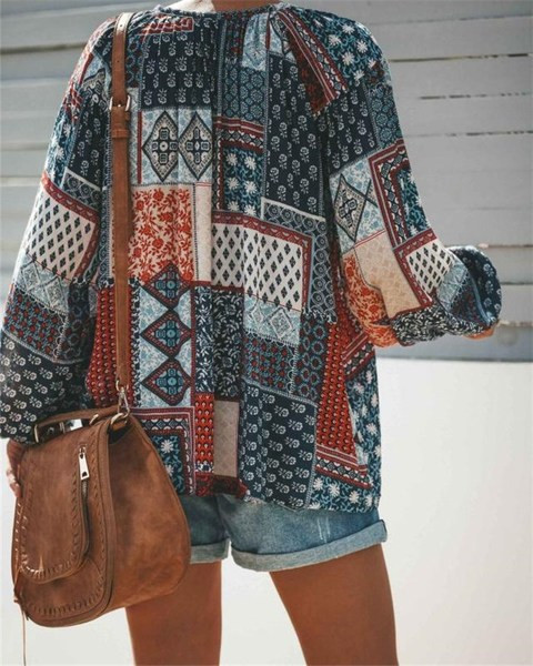 Modern női blúz nyakkendővel, két színben