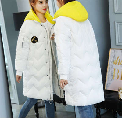 Hosszú női téli kabát kapucnival, négy színben