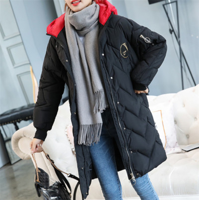 Hosszú női téli kabát kapucnival, négy színben