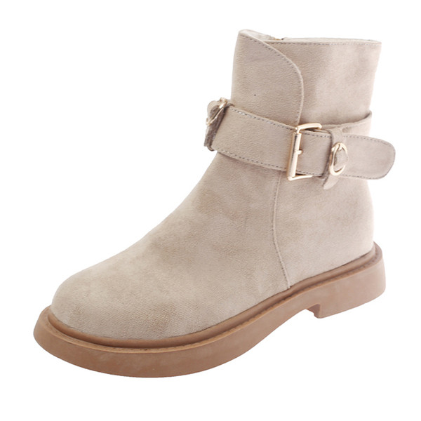 Modern női csizma csattal, két színben