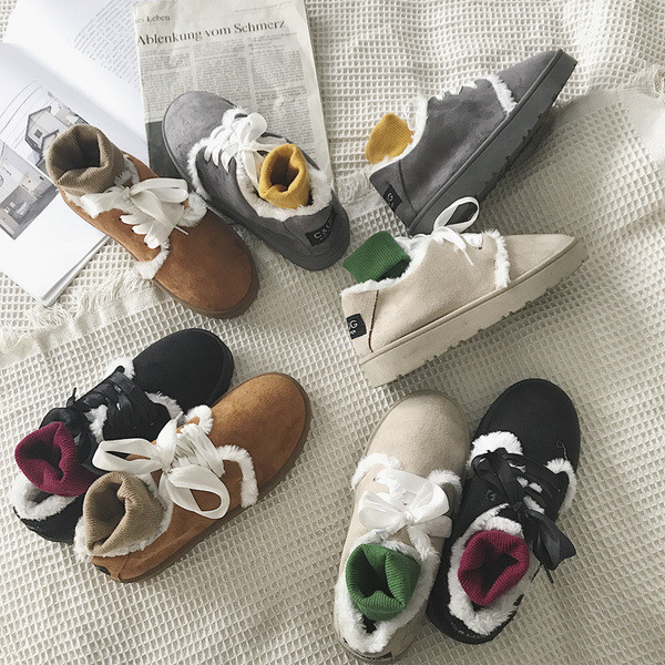 Stílusos női téli tornacipő puha béléssel több színben