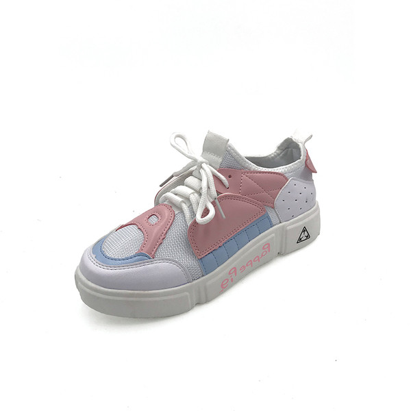 Női alkalmi színes tornacipő felirattal