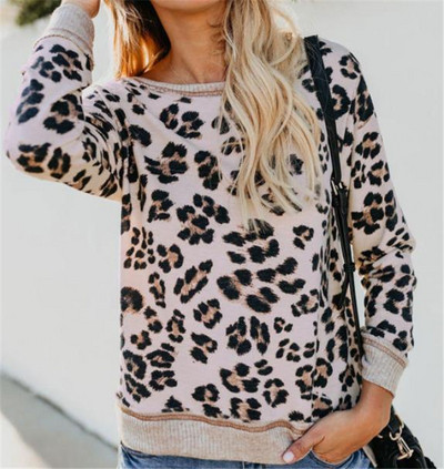 Bluză de damă modernă din bumbac cu model leopard