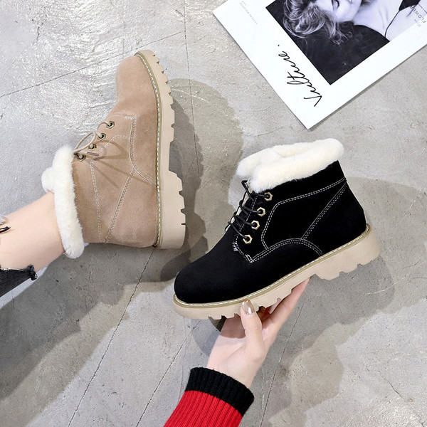 Cizme de iarna dama cu puf in doua culori