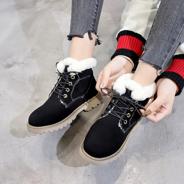 Cizme de iarna dama cu puf in doua culori