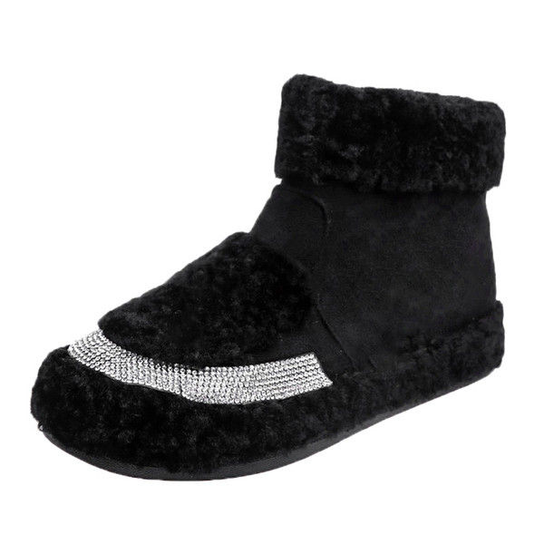 Cizme de puf de damă cu căptușeală moale în două culori