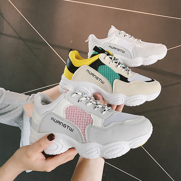 Adidasi eleganti de dama cu talpa interesanta in trei culori