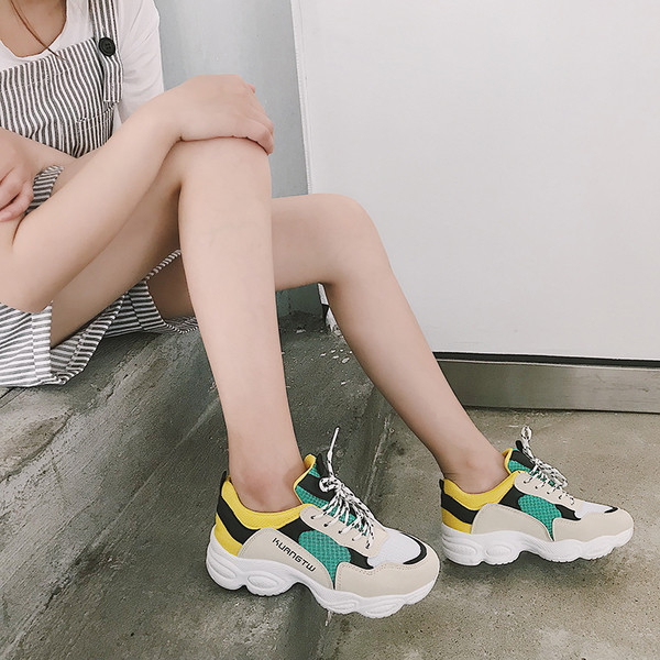 Adidasi eleganti de dama cu talpa interesanta in trei culori