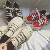 Eko bőrből készült alkalmi női tornacipő három színben