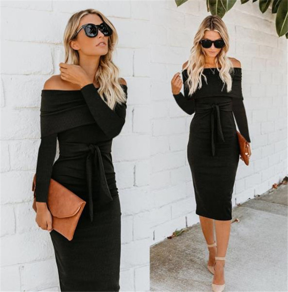 Rochie elegantă de damă cu mâneci căzute în mai multe culori