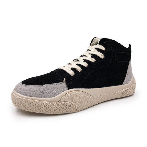 Modern téli tornacipő öko velúrból, két színben