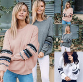 Alkalmi női blúz O-nyakkal, fehér, rózsaszín és szürke színben