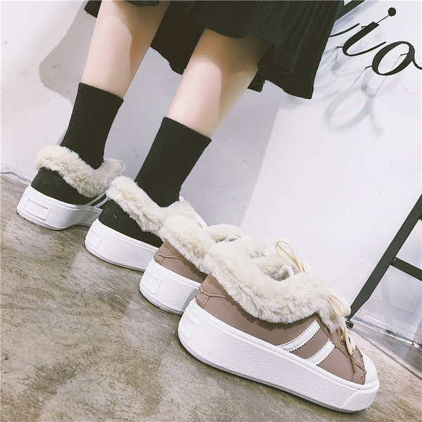 Adidasi moderni de dama cu captuseala moale in doua culori