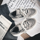 Adidași sport și casual de damă, cu căptușeală moale, de culoare gri