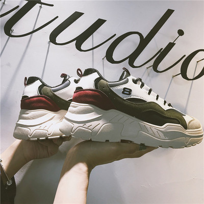 Tenisi casual de dama colorati cu talpa groasa