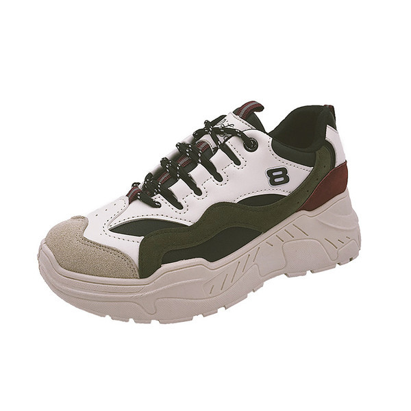 Tenisi casual de dama colorati cu talpa groasa