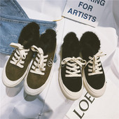 Tenisi comozi de iarnă de damă, cu căptușeală moale în două culori