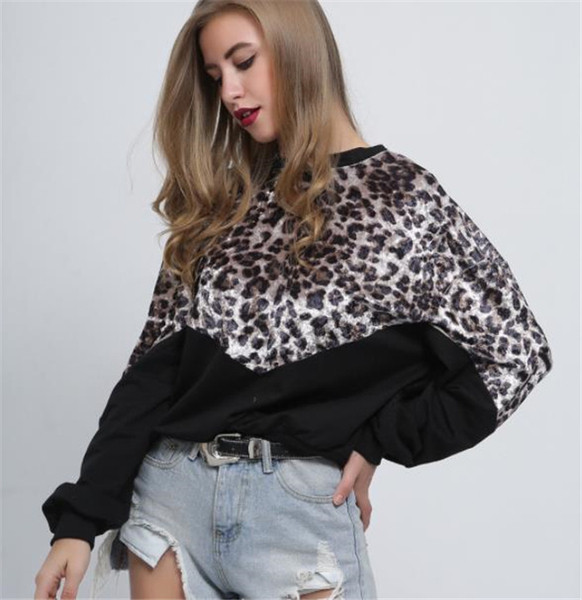 Modern női pamut blúz leopárd mintával