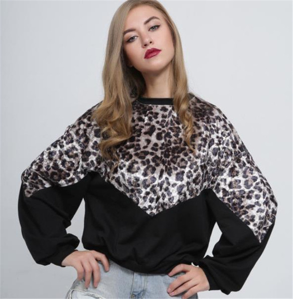 Modern női pamut blúz leopárd mintával