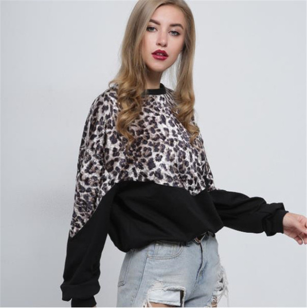 Modern női pamut blúz leopárd mintával