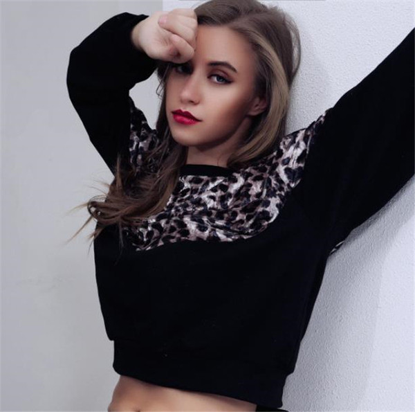 Modern női pamut blúz leopárd mintával