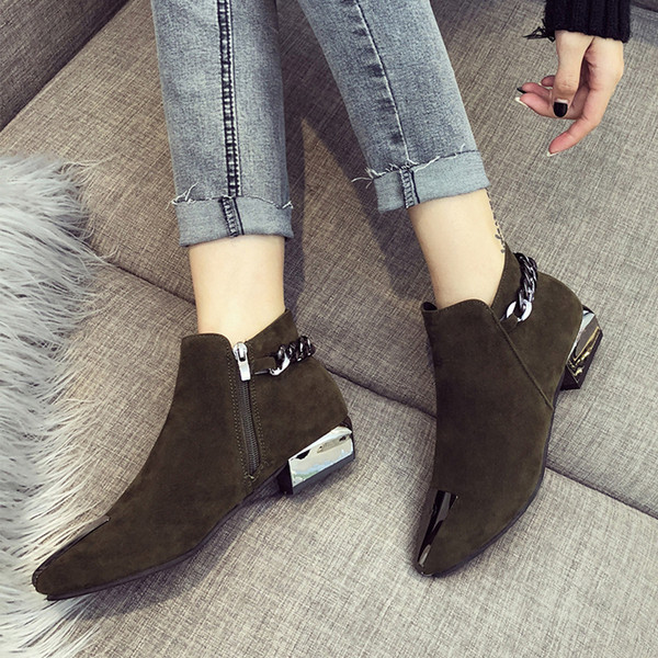 HIT Női csizma fémlánccal három színben