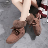 Női pehelycsizma fekete és barna színben