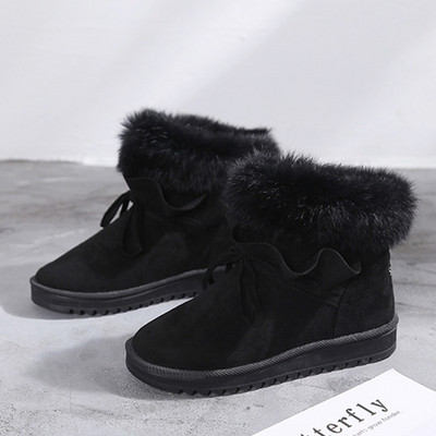 Női pehelycsizma fekete és barna színben