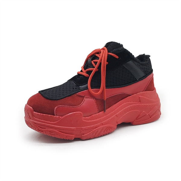 Alkalmi női téli tornacipő puha béléssel, két színben