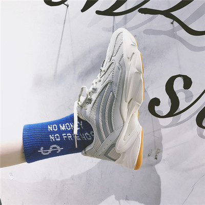 Αθλητικά γυναικεία αθλητικά παπούτσια με παχιά σόλα σε δύο χρώματα