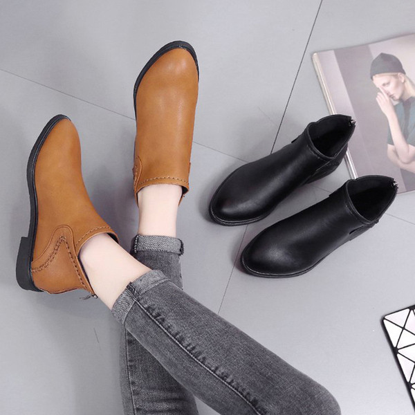 Női csizma sima modell fekete és barna színben