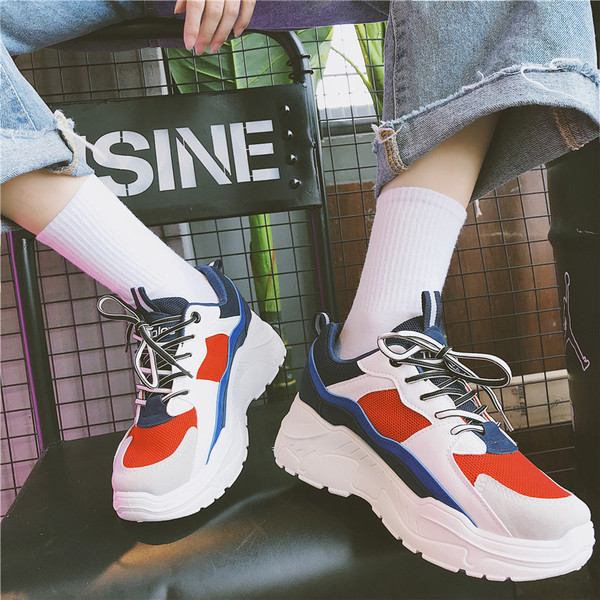 Adidasi moderni de dama cu talpa inalta