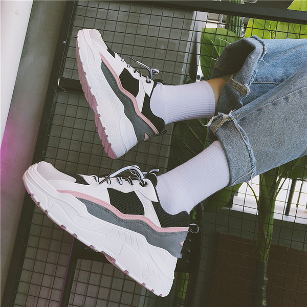 Adidasi moderni de dama cu talpa inalta